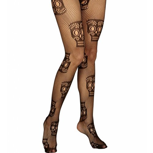 Widmann Panty Dia De Los Muertos Schedel Zwart