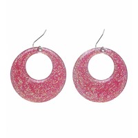 Widmann roze Glitter Oorbellen