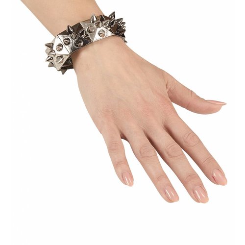 Widmann Armband Zilver/Zwart Met Nagels