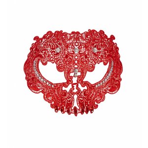 Masker Kant Schedel Met Stenen Rood