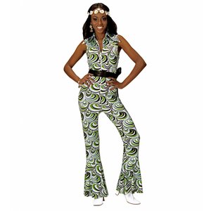 Groovy 70'S Dames Jumpsuit Golven