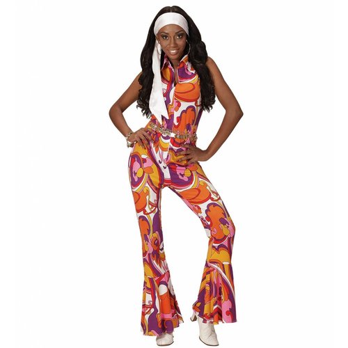 Widmann Groovy 70'S Dames Jumpsuit Orchidee