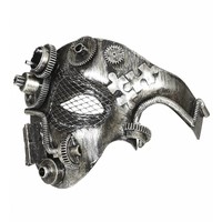 Widmann Halfgezichtmasker Steampunk Zilver