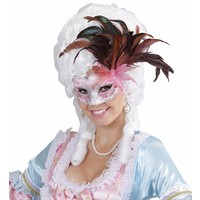 Colombina Veren Masker Licht Roze Met Stenen