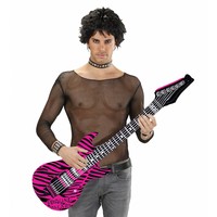 Opblaasbare Gitaar Zebra Roze 105Cm