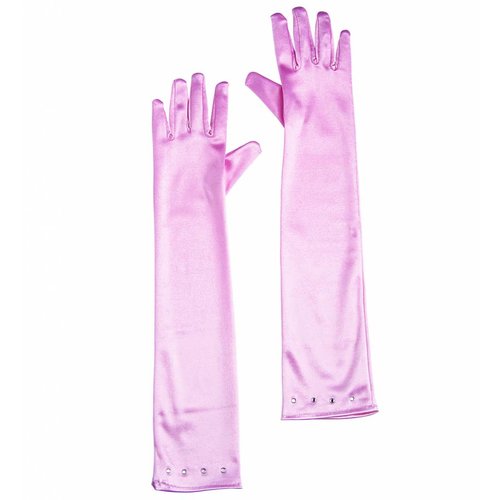 Glamourgirl Handschoenen Satijn Kind Zacht Roze
