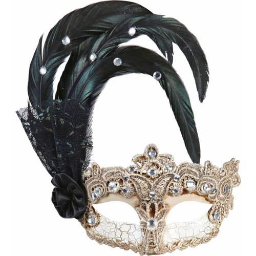 Gran Gala Masker Macrame Met Stenen En Veren