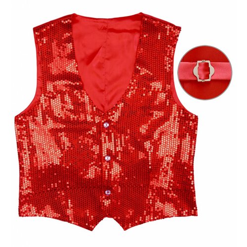 Widmann Pailletten Vest Man Rood