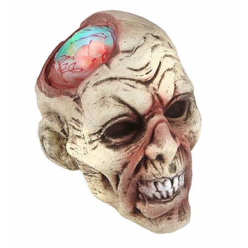 Widmann Zombie Hoofd Met Kleurveranderend Licht 22Cm