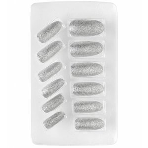 Nagels Iriserend Glitter Zilver