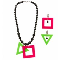 Widmann Ketting En Oorbellen Neon Kleur