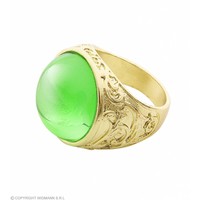 Gouden Ring Met Groene Steen