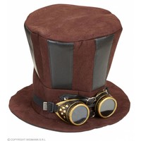 Hoge Hoed Steampunk Met Stofbril