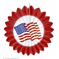 Papieren Waaier Usa Vlag Rood 50Cm