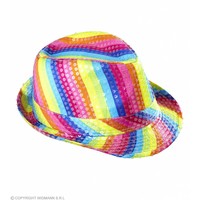 Widmann Pailletten Fedora Regenboog