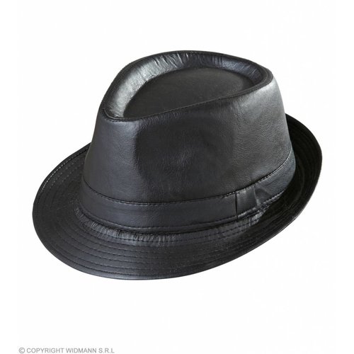 Widmann Zwarte Fedora Lederlook