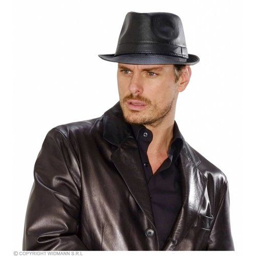 Widmann Zwarte Fedora Lederlook