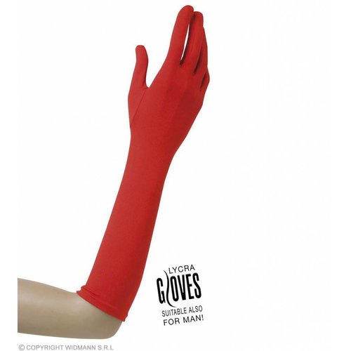 Handschoenen Lycra 37Cm Rood