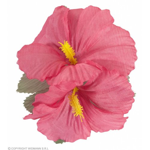 Haarclip Met 2X Hibiscus Roze