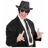 Satijnen Stropdas Blues Brother Zwart