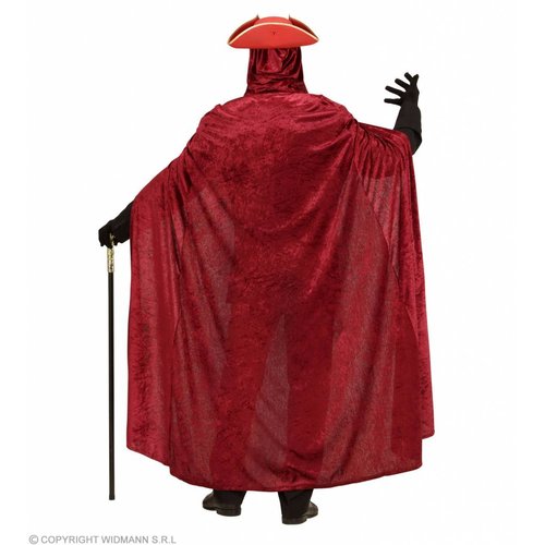 Widmann Fluwelen Cape Met Kap Burgundy 150Cm