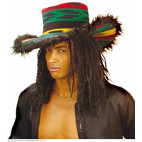 Funky Rasta Hoed Met Pluche Rand