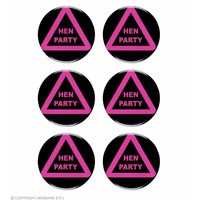 Set Van 6 Buttons "Hen Party"