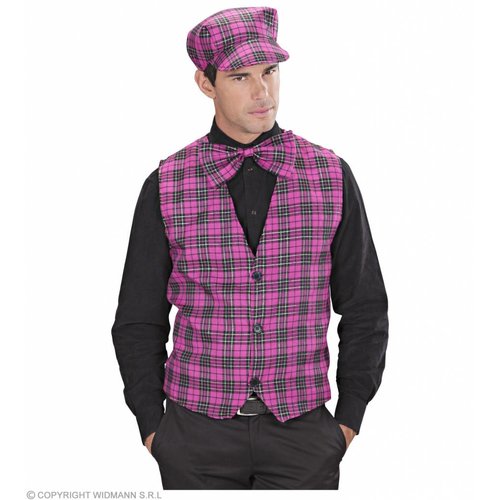 Widmann Tartan Vest Roze