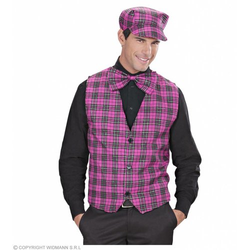 Widmann Tartan Vest Roze