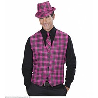 Widmann Tartan Vest Roze