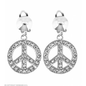 Peace And Love Oorbellen Strass