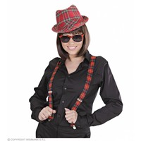 Widmann Bretels Tartan Rood