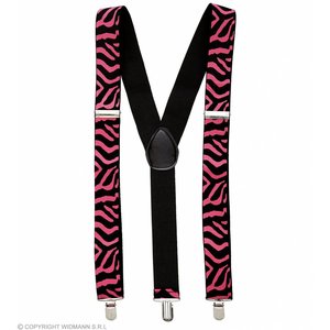 Riem Zebra Zwart/Roze