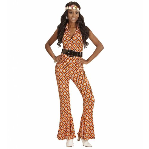 Widmann Groovy 70'S Dames jumpsuit ruit