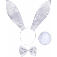 Widmann Verkleedset Bunny Glitter Wit