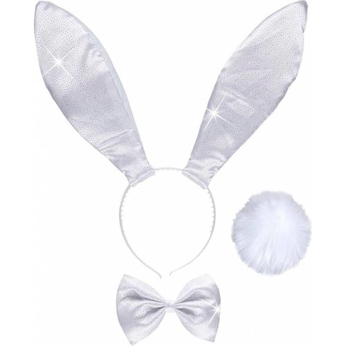 Widmann Verkleedset Bunny Glitter Wit