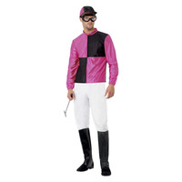 Smiffys Jockey Kostuum - roze/zwart