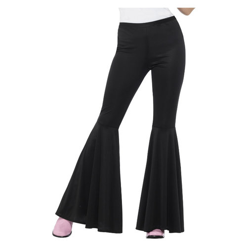 Smiffys Flared Broek - Dames - Zwart