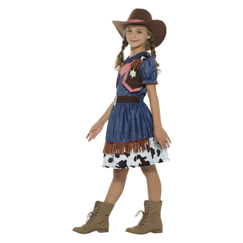Smiffys Texaanse Cowgirl Kostuum - Blauw