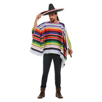 Smiffys Poncho - Multi-gekleurd