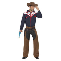 Smiffys Rodeo Cowboy Kostuum - Blauw