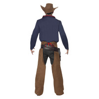 Smiffys Rodeo Cowboy Kostuum - Blauw