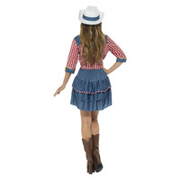 Smiffys Rodeo Dame kostuum - Blauw