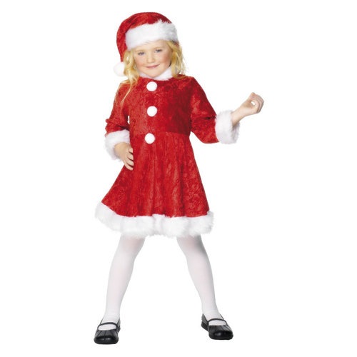 Smiffys Mini Kerstvrouwtje Kostuum - Rood