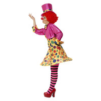 Smiffys Clown Dame Kostuum - Veelkleurig