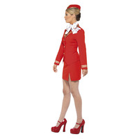 Smiffys Stewardes Kostuum - Rood