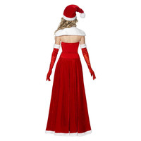 Smiffys Luxe Kerstvrouw  Kostuum - Rood