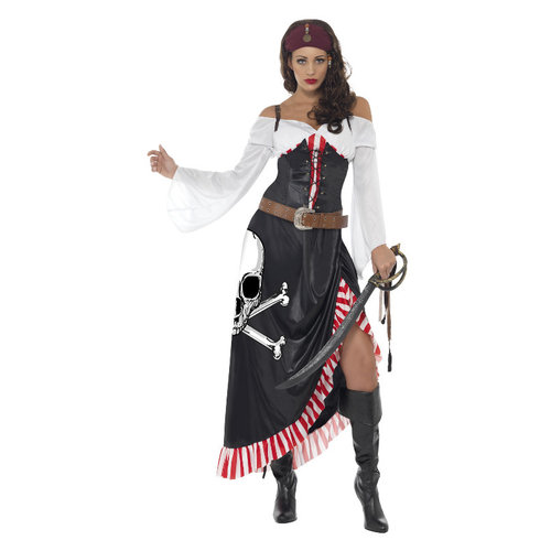 Smiffys Piratendame Swashbuckler - Zwart