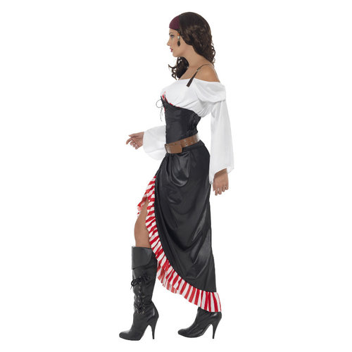 Smiffys Piratendame Swashbuckler - Zwart