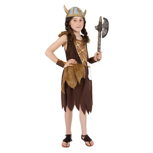 Viking meisje Kostuum - Bruin